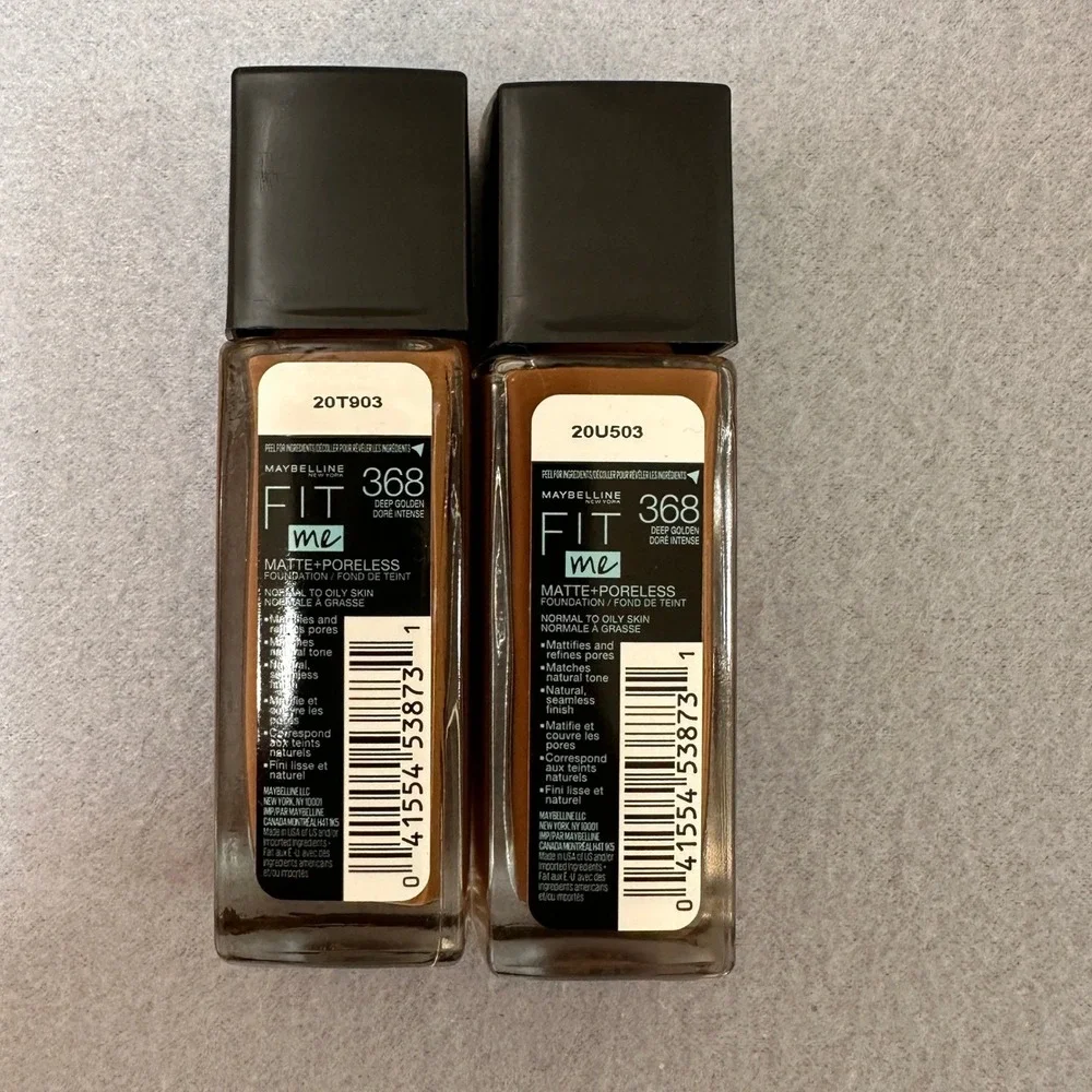 Maybelline Fit Me Matte+Poreless 368 Deep‎ Golden Foundation NEW Lot of 6